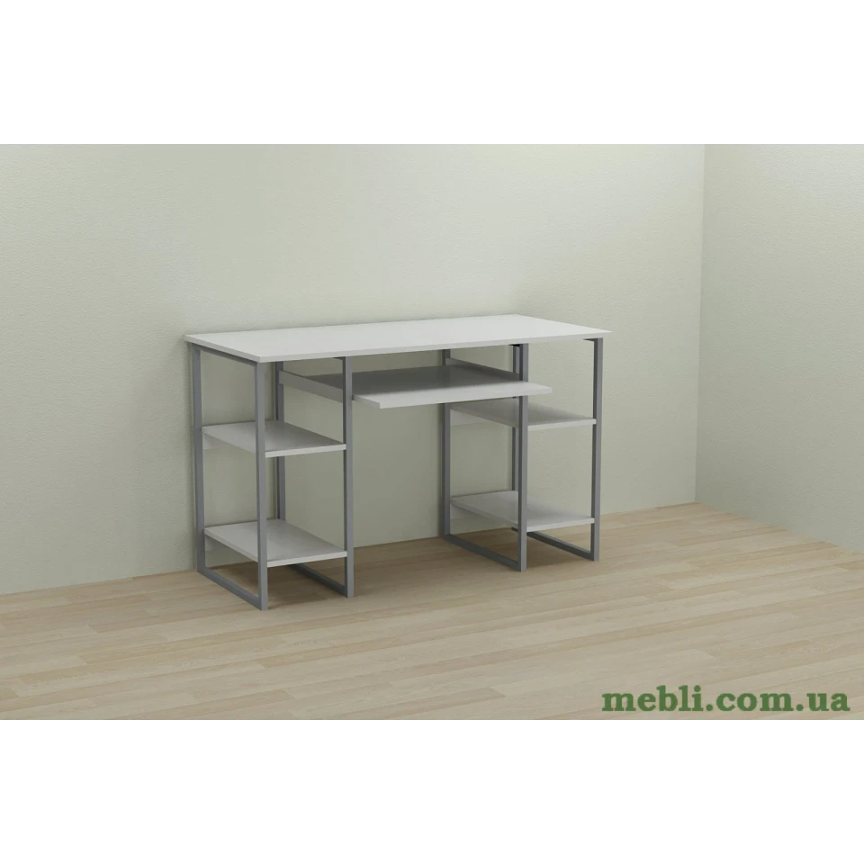 Комп'ютерний стіл Ferrum-decor Тім 75x140x70 сірий ДСП Білий 16мм