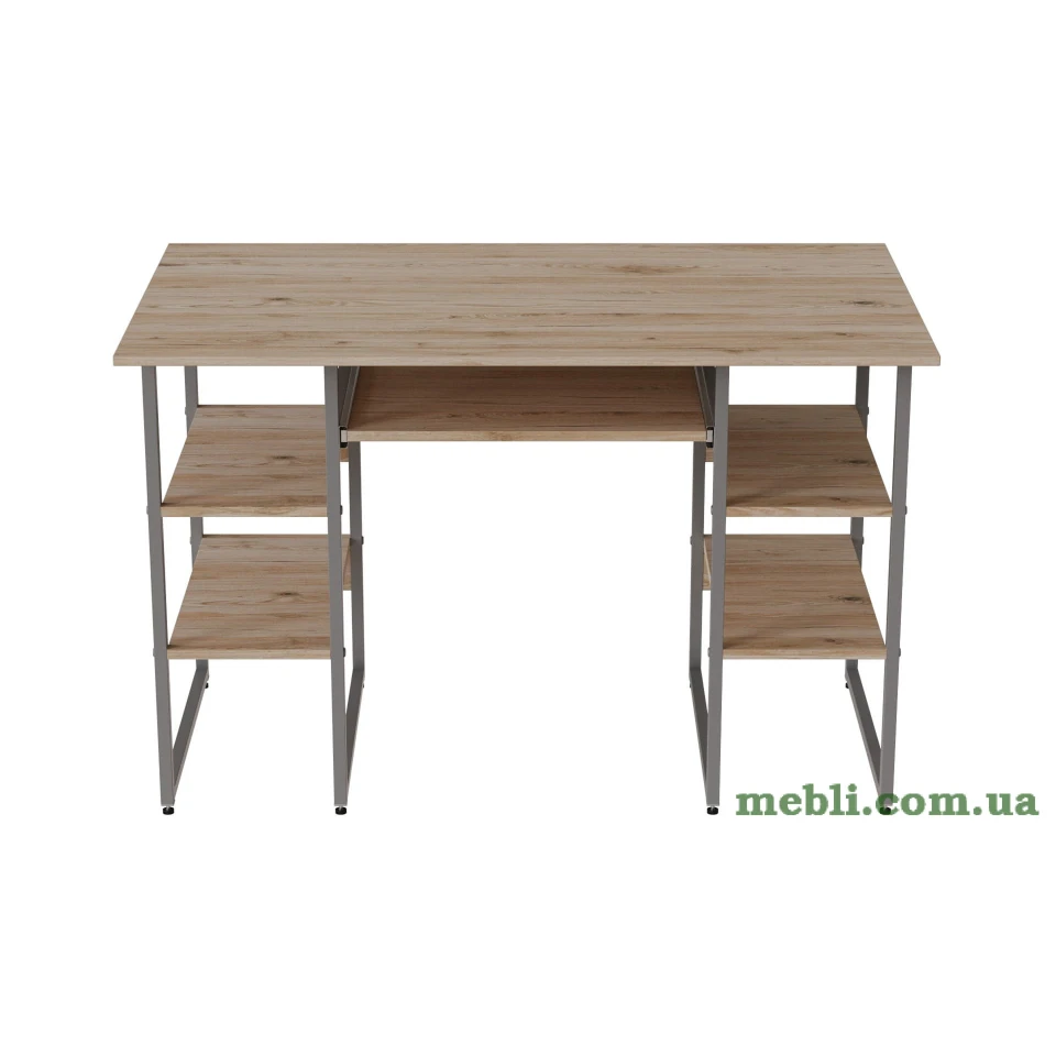 Комп'ютерний стіл Ferrum-decor Тім 75x140x70 сірий ДСП Дуб Артізан 16мм