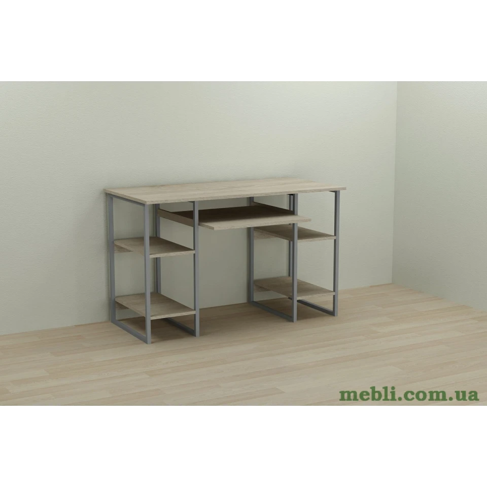 Комп'ютерний стіл Ferrum-decor Тім 75x140x70 сірий ДСП Дуб Сонома 16мм