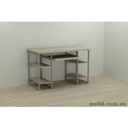 Комп'ютерний стіл Ferrum-decor Тім 75x140x70 сірий ДСП Дуб Сонома 32мм