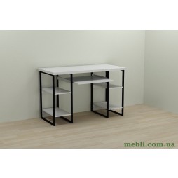 Комп'ютерний стіл Ferrum-decor Тім 75x140x70 чорний ДСП Білий 32мм