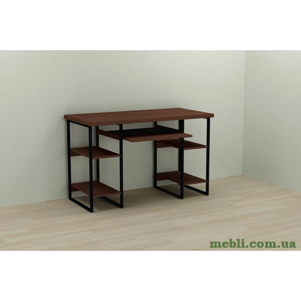 Комп'ютерний стіл Ferrum-decor Тім 75x140x70 чорний ДСП Венге 32мм