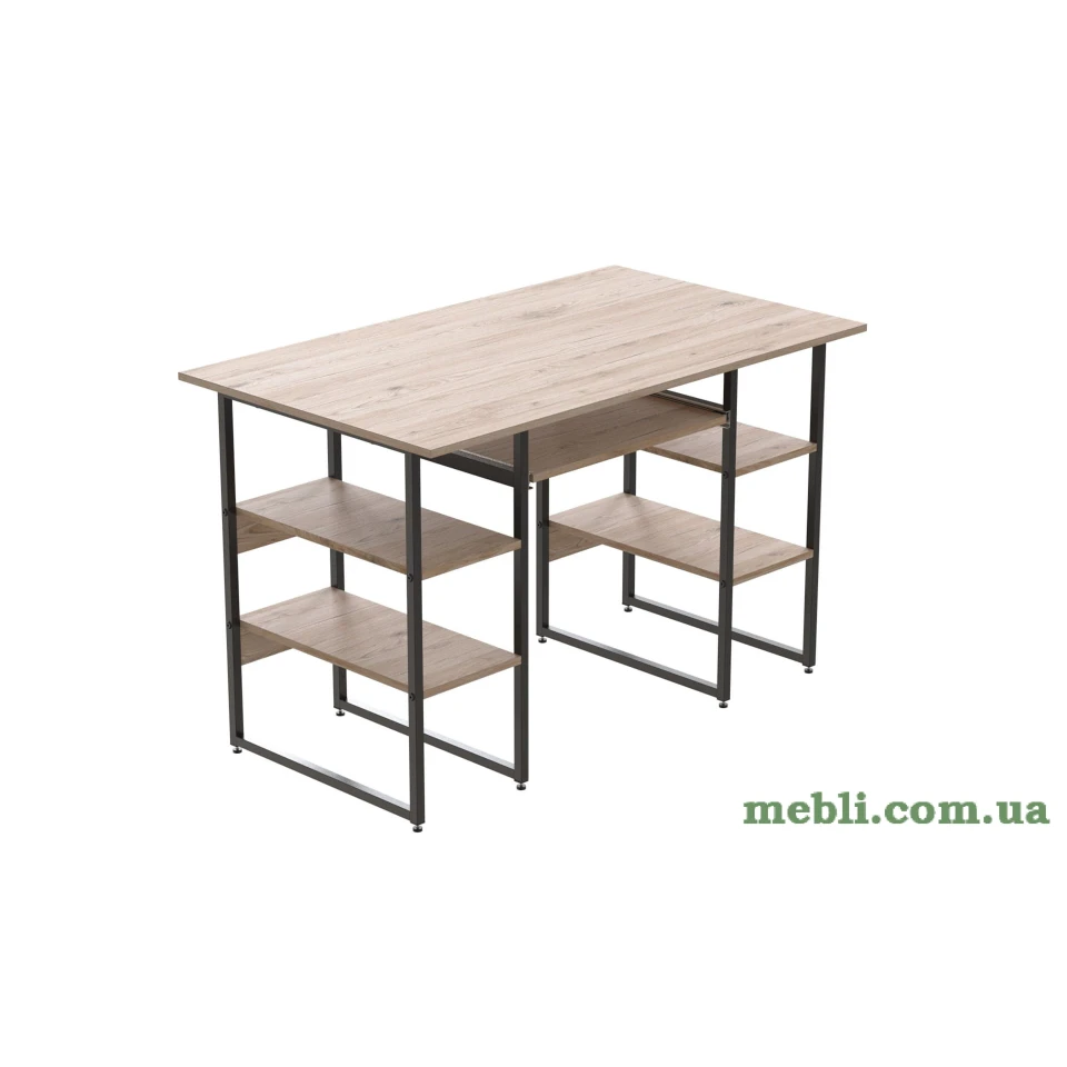 Комп'ютерний стіл Ferrum-decor Тім 75x140x70 чорний ДСП Дуб Артизан 32мм