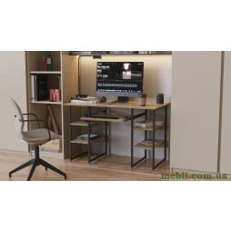 Комп'ютерний стіл Ferrum-decor Тім 75x140x70 чорний ДСП Дуб Сонома 16мм