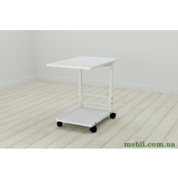 Стіл приставний Ferrum-decor Френу 62x40x60 метал Білий ДСП Білий 16мм