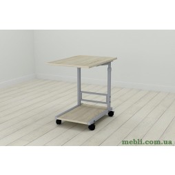 Стіл приставний Ferrum-decor Френу 62x40x60 метал Сірий ДСП Дуб Сонома 16мм