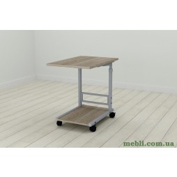 Стіл приставний Ferrum-decor Френу 62x40x60 метал Сірий ДСП Дуб Сонома Трюфель 16мм