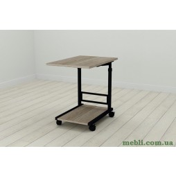 Стіл приставний Ferrum-decor Френу 62x40x60 метал Чорний ДСП Дуб Сонома Трюфель 16мм