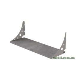 Полиця настінна Ferrum-decor Ханді 2 240x500x240 метал Білий ДСП Бетон