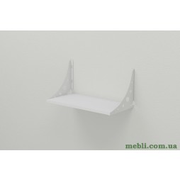 Полиця настінна Ferrum-decor Ханді 2 240x500x240 метал Білий ДСП Білий