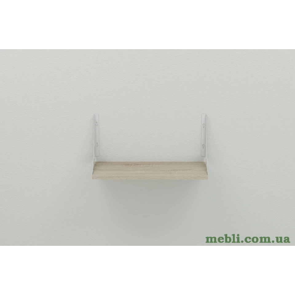 Полиця настінна Ferrum-decor Ханді 2 240x500x240 метал Білий ДСП Сонома