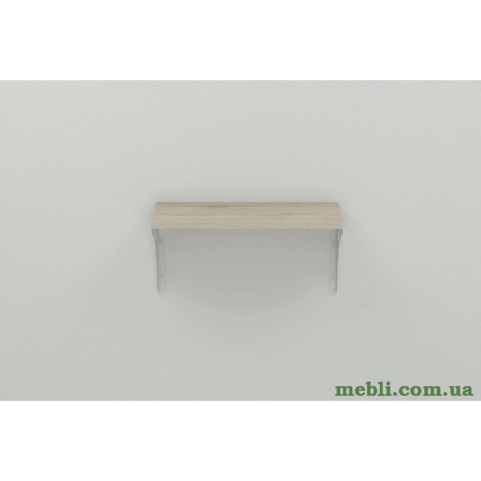 Полиця настінна Ferrum-decor Ханді 2 240x500x240 метал Білий ДСП Сонома