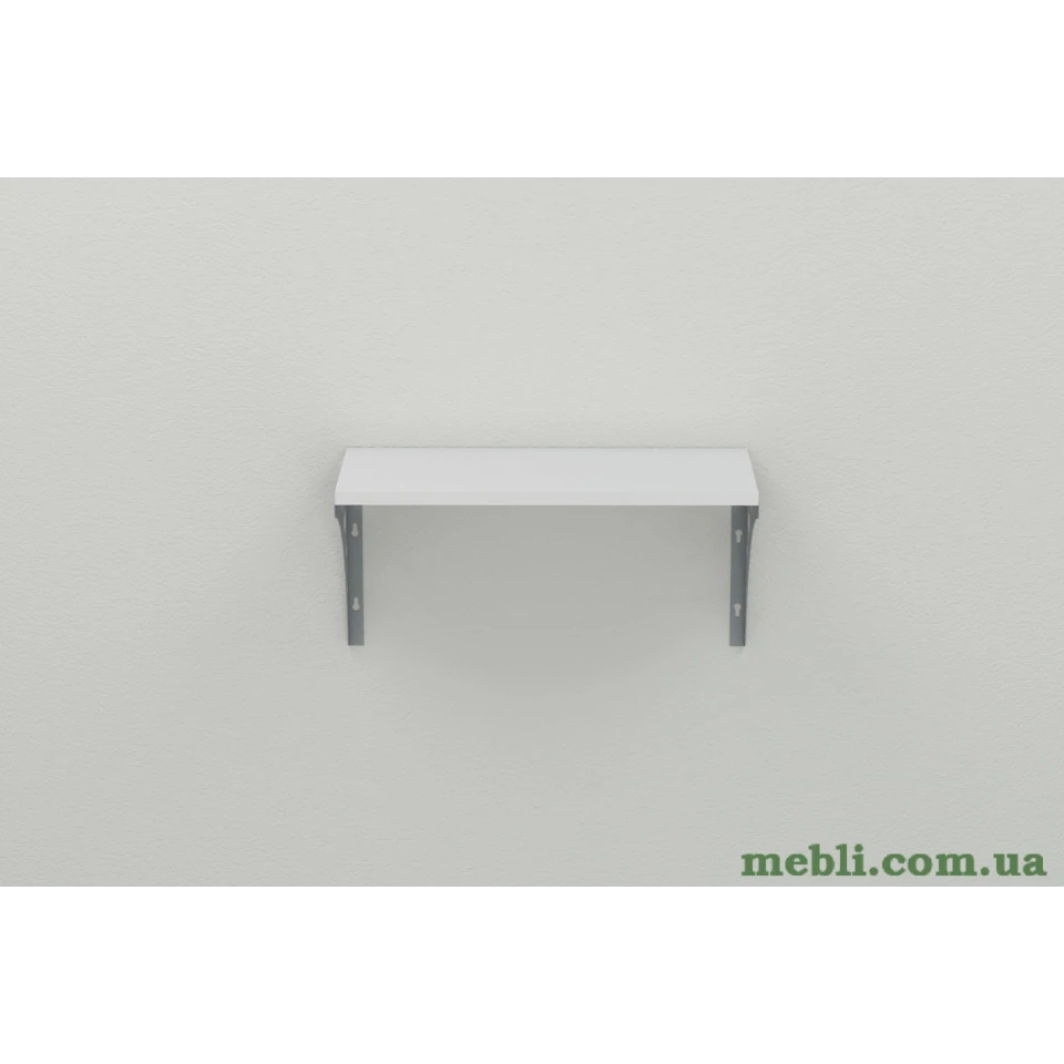 Полиця настінна Ferrum-decor Ханді 2 240x500x240 метал Сірий ДСП Білий