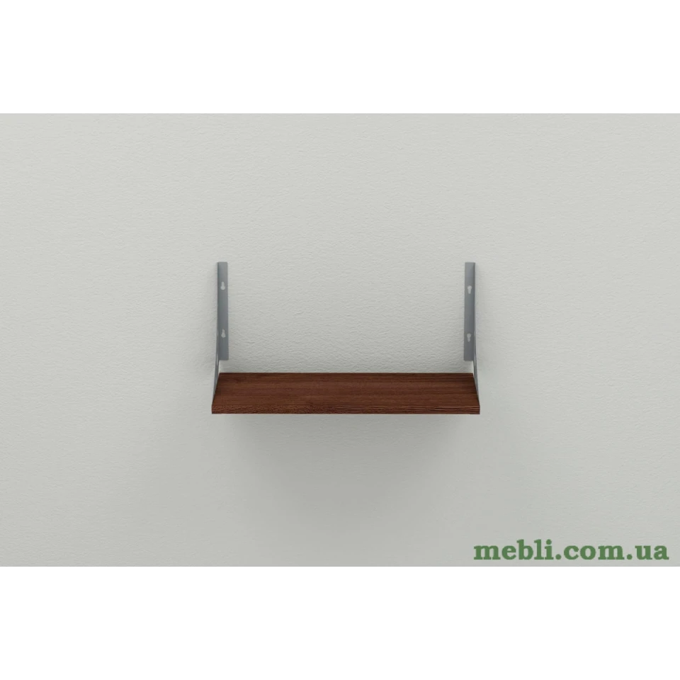 Полиця настінна Ferrum-decor Ханді 2 240x500x240 метал Сірий ДСП Венге