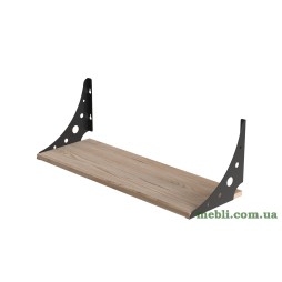 Полиця настінна Ferrum-decor Ханді 2 240x500x240 метал Чорний ДСП Артізан