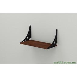 Полиця настінна Ferrum-decor Ханді 2 240x500x240 метал Чорний ДСП Венге