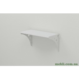 Полиця настінна Ferrum-decor Ханді 2 240x600x240 метал Білий ДСП Білий