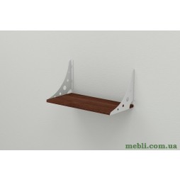 Полиця настінна Ferrum-decor Ханді 2 240x600x240 метал Білий ДСП Венге