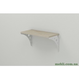 Полиця настінна Ferrum-decor Ханді 2 240x600x240 метал Білий ДСП Сонома