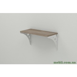 Полиця настінна Ferrum-decor Ханді 2 240x600x240 метал Білий ДСП Сонома Трюфель