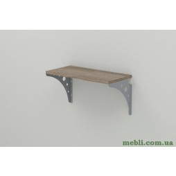 Полиця настінна Ferrum-decor Ханді 2 240x600x240 метал Сірий ДСП Сонома Трюфель
