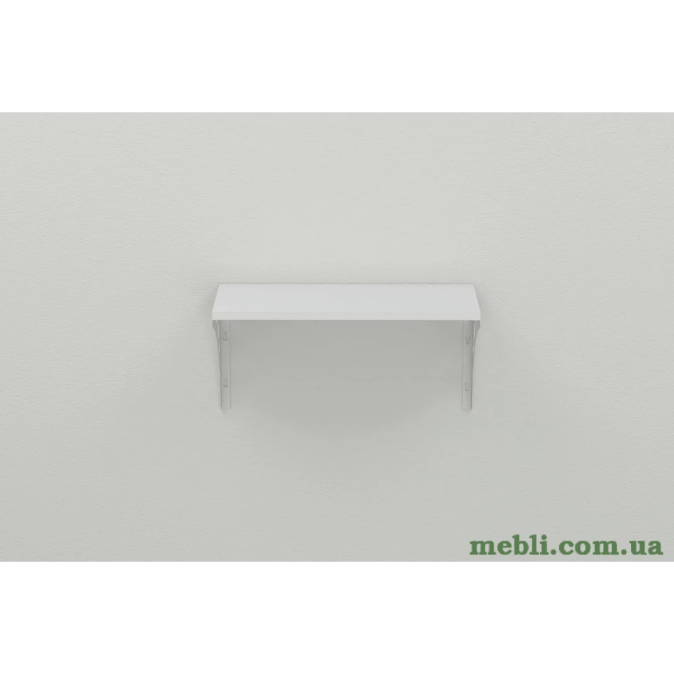 Полиця настінна Ferrum-decor Ханді 2 240x700x240 метал Білий ДСП Білий