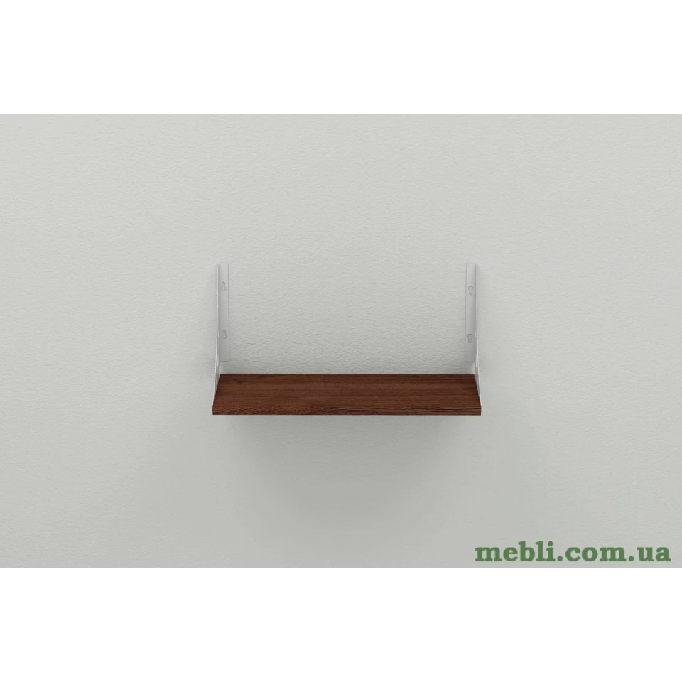 Полиця настінна Ferrum-decor Ханді 2 240x700x240 метал Білий ДСП Венге
