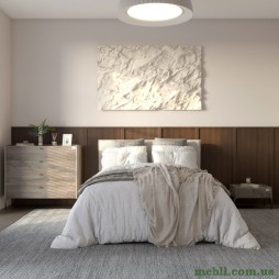 Гарнитур у спальню комод та приліжкова тумба на 1 шухляду LION Wood Дуб Сонома