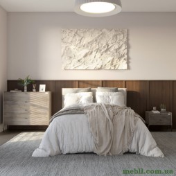 Гарнитур у спальню комод та приліжкова тумба на 2 шухляди LION Wood Дуб Сонома