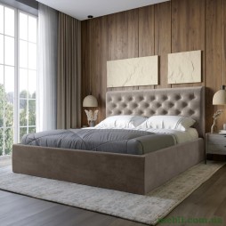 Двоспальне ліжко з м`яким узголів`ям LION Аврора Лілі 94 160х200