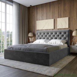 Двоспальне ліжко з м`яким узголів`ям LION Аврора Лілі 95 160х200