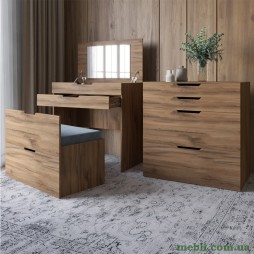 Комод-трюмо із дзеркалом, нішею під сидінням та шухлядою LION Азія Дуб Ліворно