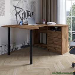 Геймерський комп'ютерний стіл LION Буст кутовий з шухлядами Дуб Ліворно