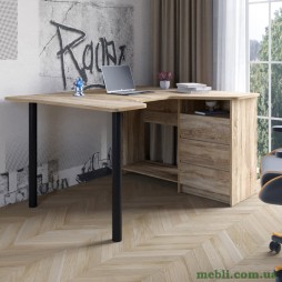 Геймерський комп'ютерний стіл LION Буст кутовий з шухлядами Дуб сонома трюфель