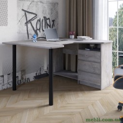 Геймерський комп'ютерний стіл LION Буст кутовий з шухлядами Шварцвальд