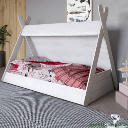 Дитяче ліжко з балдахіном LION Інді Бетон SТyle