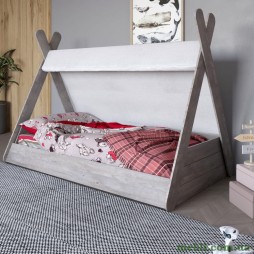 Дитяче ліжко з балдахіном LION Інді Шварцвальд