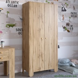Шафа розпашна дводверна в дитячу кімнату 900х450х1900 LION Інді Дуб Аппалачі
