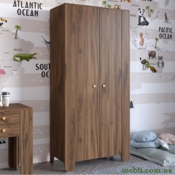 Шафа розпашна дводверна в дитячу кімнату 900х450х1900 LION Інді Дуб Ліворно