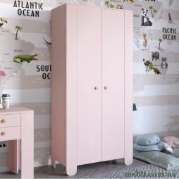Шафа розпашна дводверна в дитячу кімнату 900х450х1900 LION Інді Рожевий