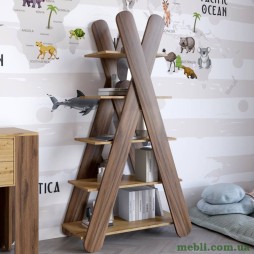 Стелаж відкритий із 5 полицями LION Інді Дуб артизан/Дуб ліворно