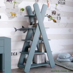 Стелаж відкритий із 5 полицями LION Інді Графіт сірий