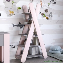 Стелаж відкритий із 5 полицями LION Інді Кашемір/Рожевий