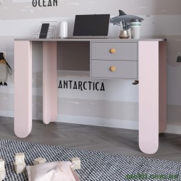 Письмовий стіл з 2-ма ящиками LION Інді Кашемір/Рожевий