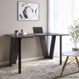 Комп'ютерний стіл LION Квест Бетон темний