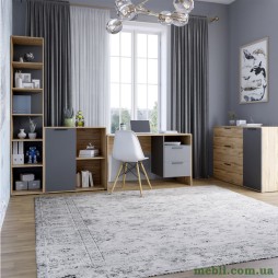 Гарнітур для кімнати LION Краш Дуб аппалачі/Антрацит з 4 елементів