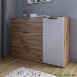 Комод LION Краш з трьома висувними шухлядами та закритими полицями Дуб ліворно/Кашемір