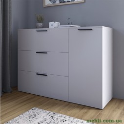 Комод LION Краш з трьома висувними шухлядами та закритими полицями Кашемір