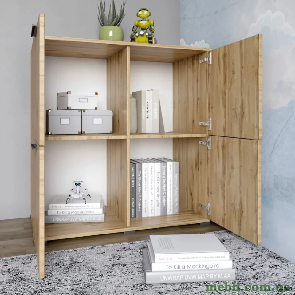 Тумба чотирьохдверна LION Краш 82x43x86 82x43x86 Антрацит