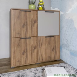 Тумба чотирьохдверна LION Краш 82x43x86 Дуб ліворно/Кашемір